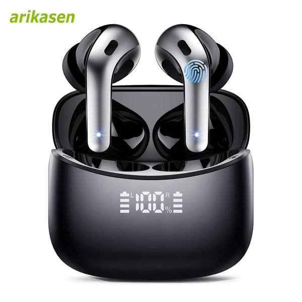 Wireless Bluetooth Earbuds – 52 Hrs Playtime, IPX7 Waterproof, 4-Mic Noise Cancelling