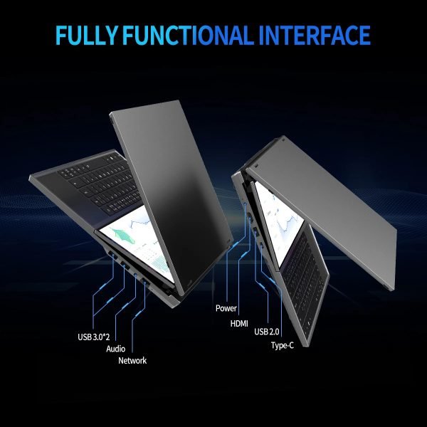 Topton Dual Screen Gaming Laptop 16 Inch IPS + 14'' Touch Intel i9-10885H I7-10750H Max 64GB 4TB Slim Notebook Gamer PC Computer